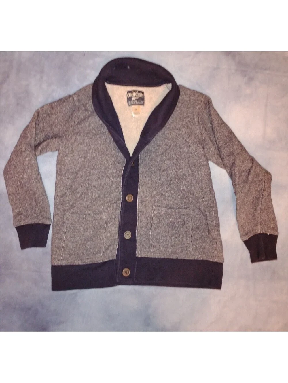 Oshkosh navy blue button up sweater